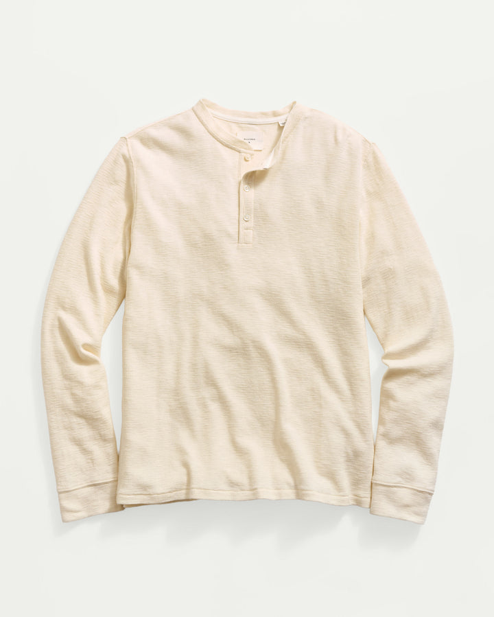 Slub Tuck Henley - Tinted White