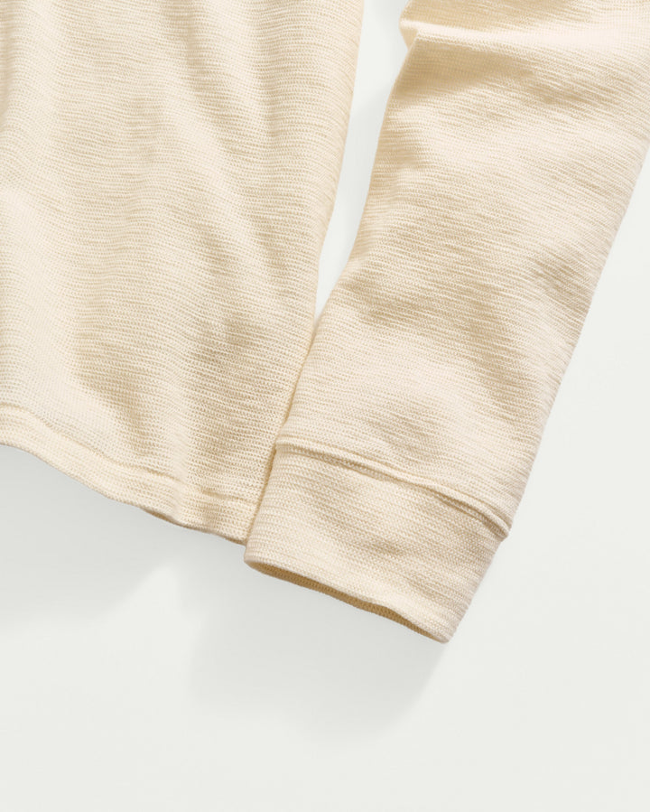 Slub Tuck Henley - Tinted White