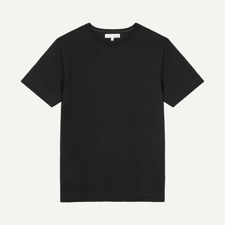 1950s Loopwheeled Classic Fit Lightweight T-Shirt - Deep Black