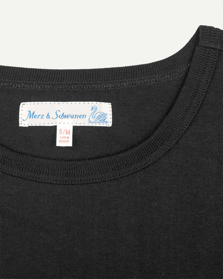 1950s Loopwheeled Classic Fit Lightweight T-Shirt - Deep Black