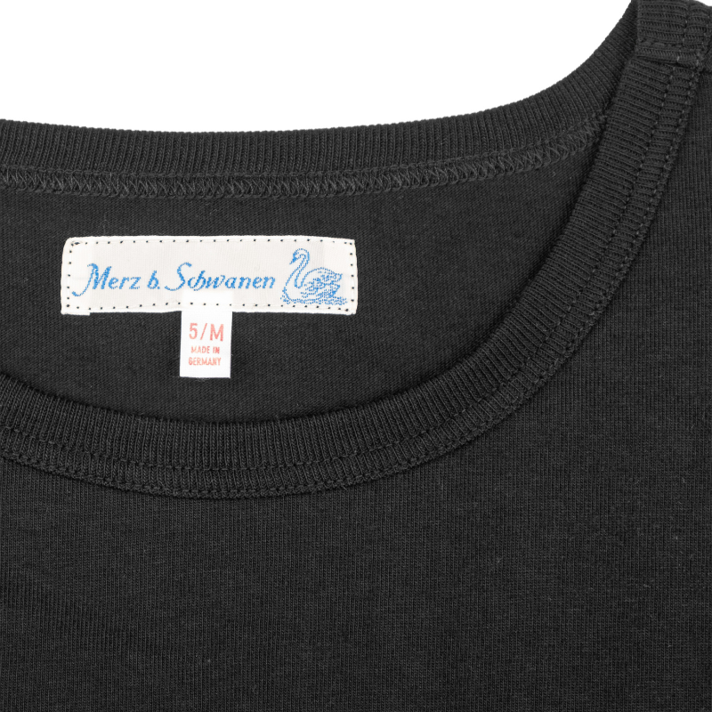 1950s THE ORIGINALS Loopwheeled Classic Fit Lightweight T-Shirt - Black - Collar