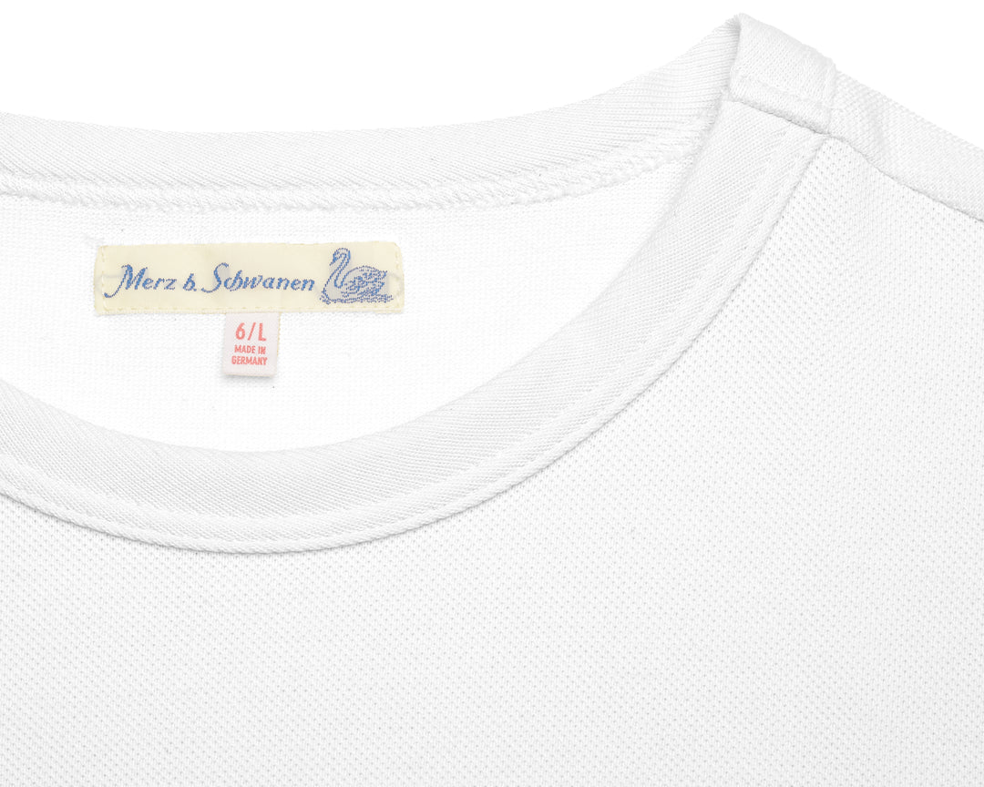 214PK Loopwheeled Relaxed Fit Pikée T-Shirt - White