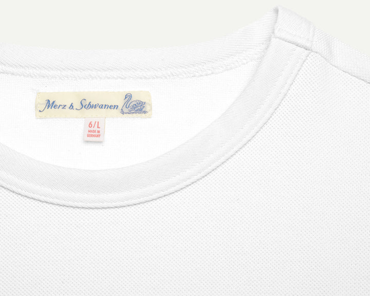 214PK Loopwheeled Relaxed Fit Pikée T-Shirt - White