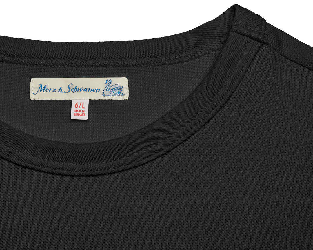 214PK Loopwheeled Relaxed Fit Pikée T-Shirt - Charcoal