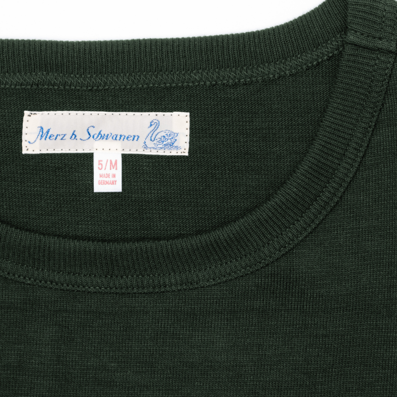 2S14 THE ORIGINALS Loopwheeled Relaxed Fit Heavyweight T-Shirt - Forest - Collar