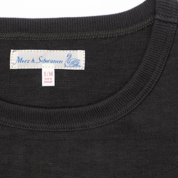 2S18 THE ORIGINALS Loopwheeled Relaxed Fit Heavyweight Longsleeve - Charcoal - Collar