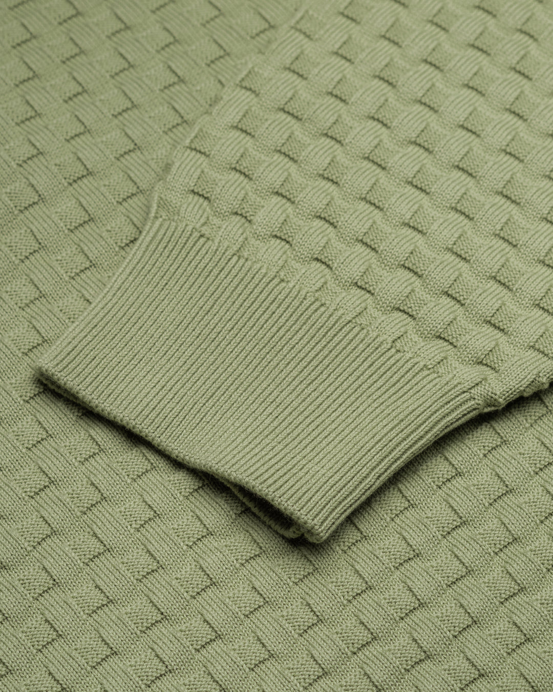 Billy Weave Knitted LS Polo - Tea Green