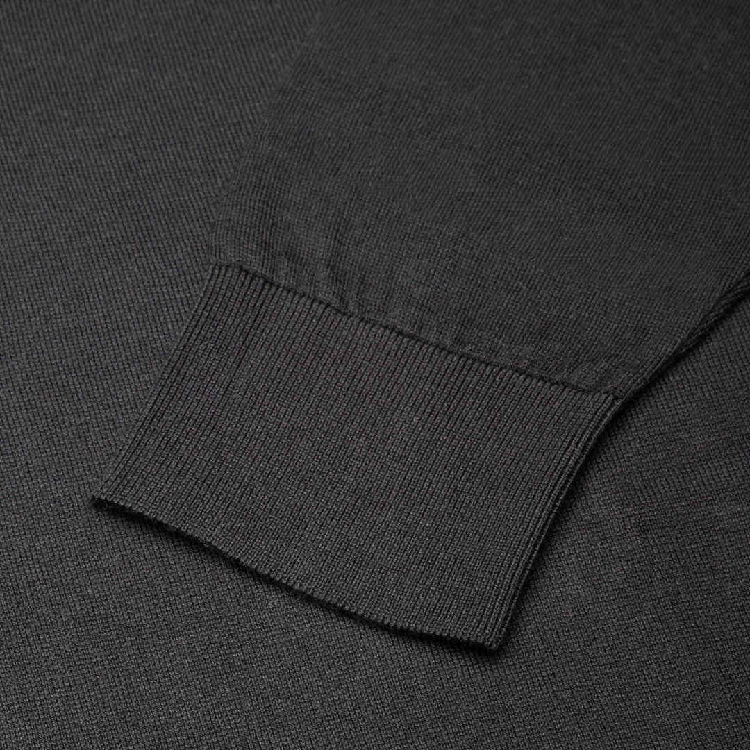 Bradwell Merino Wool Shirt - Black- Sleeve