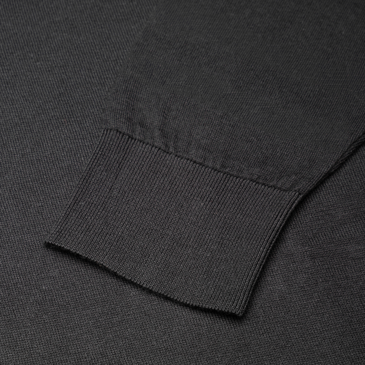 Bradwell Merino Wool Shirt - Black- Sleeve