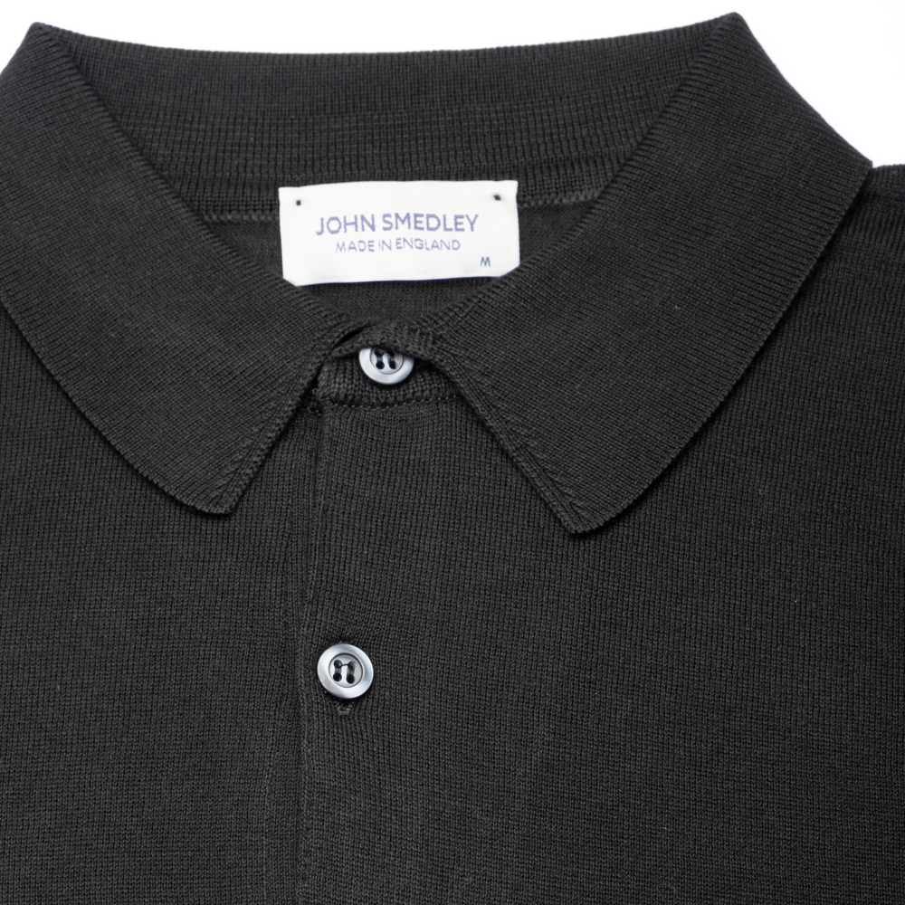 Bradwell Merino Wool Shirt - Black - Collar
