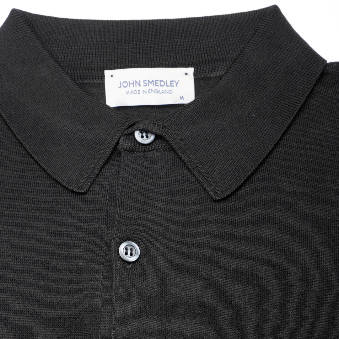 Bradwell Merino Wool Shirt - Black - Collar