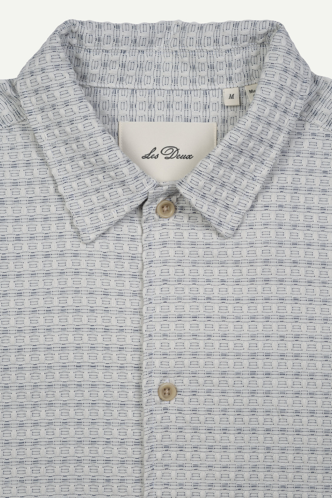 Check Seersucker Short Sleeve Shirt - Light Ivory