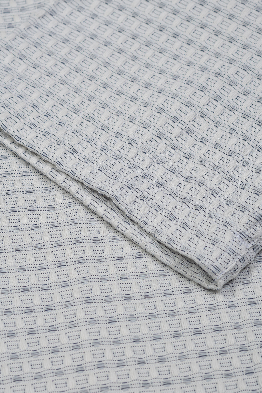 Check Seersucker Short Sleeve Shirt - Light Ivory