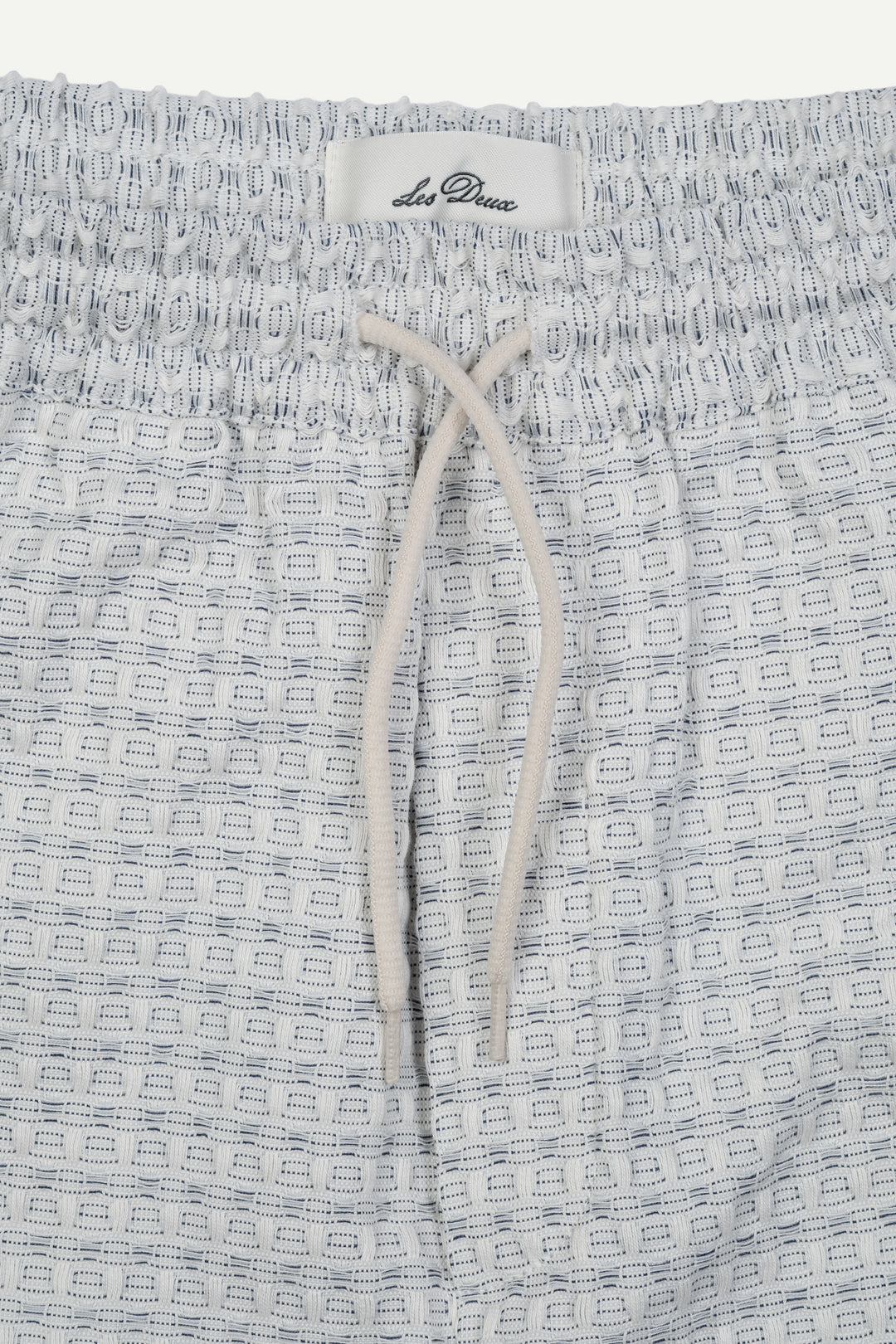 Check Seersucker Shorts - Light Ivory
