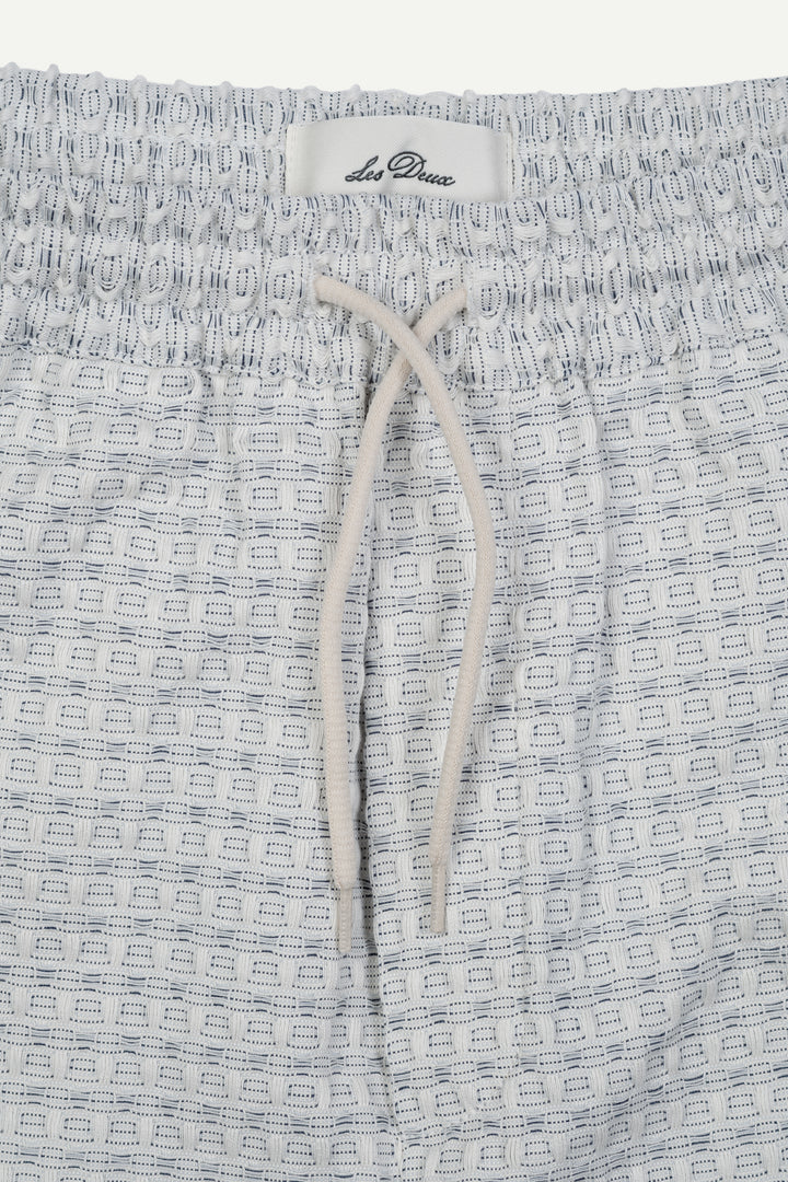 Check Seersucker Shorts - Light Ivory