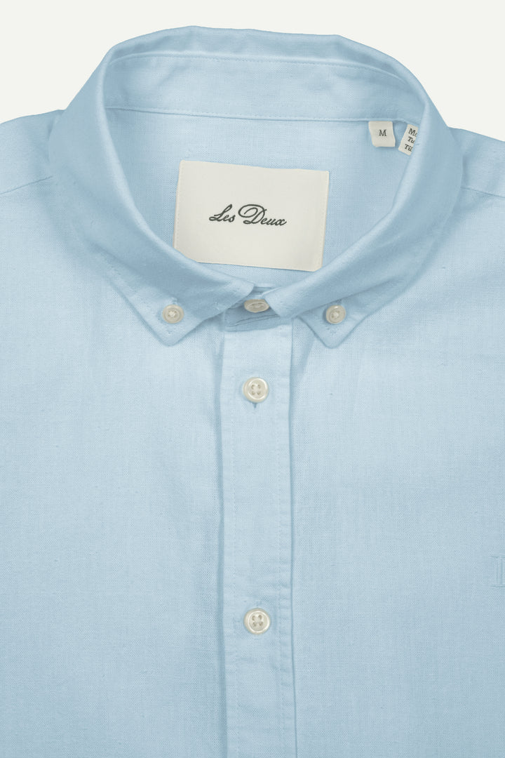 Cotton-Linen Shirt - Skyway Blue