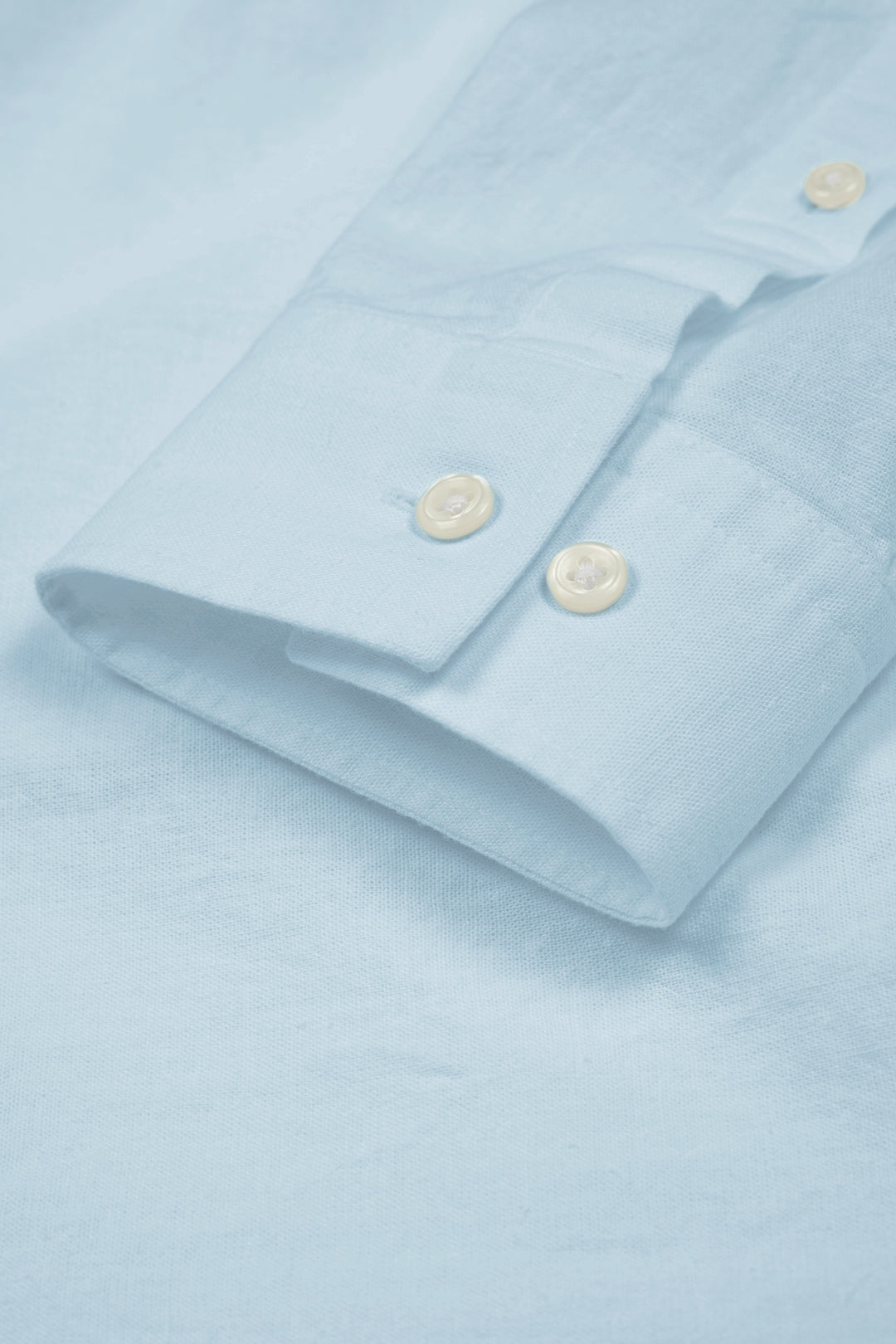 Cotton-Linen Shirt - Skyway Blue