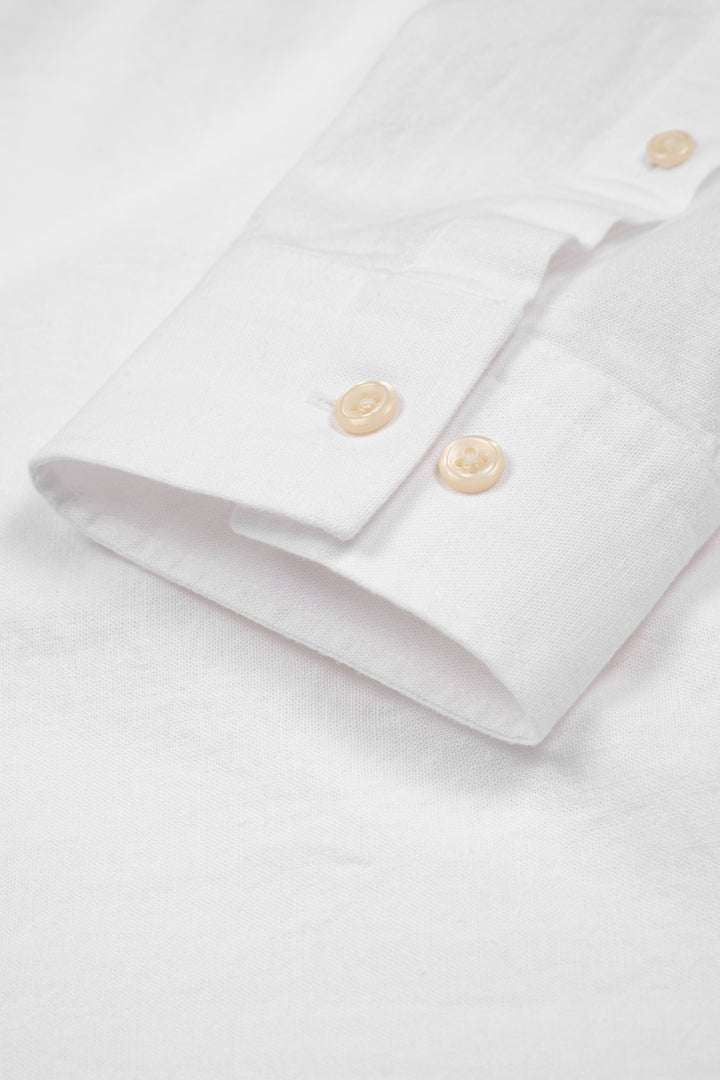 Cotton-Linen Shirt - White