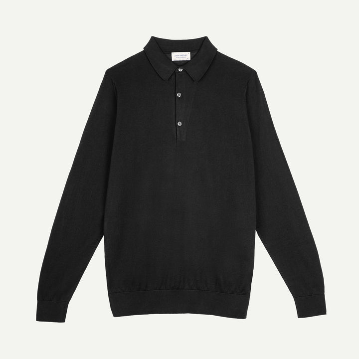 Bradwell - Sea Island Cotton Polo Shirt - Black