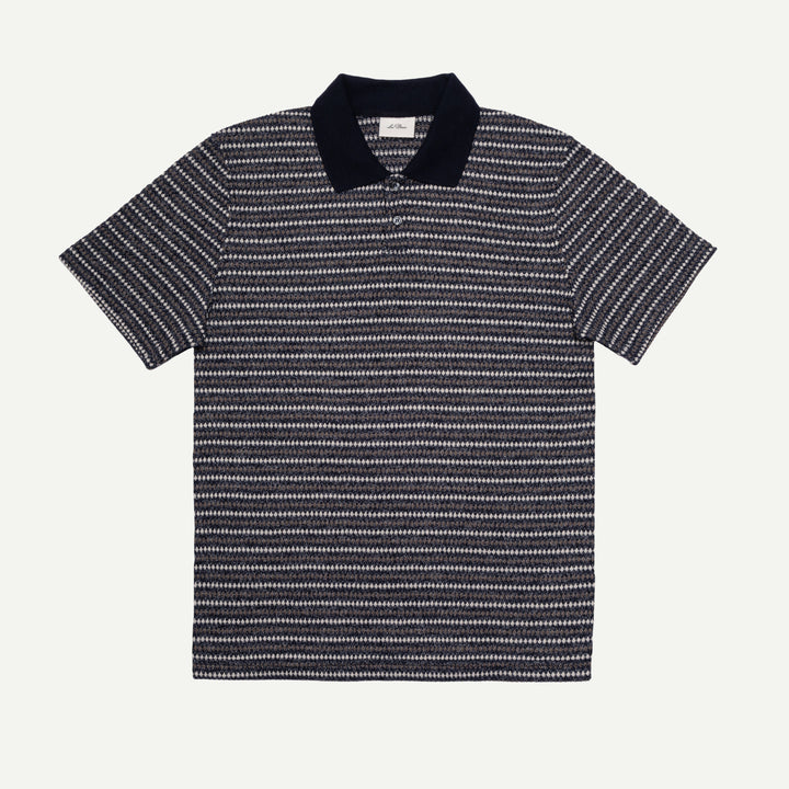 Knitted Stripe Polo