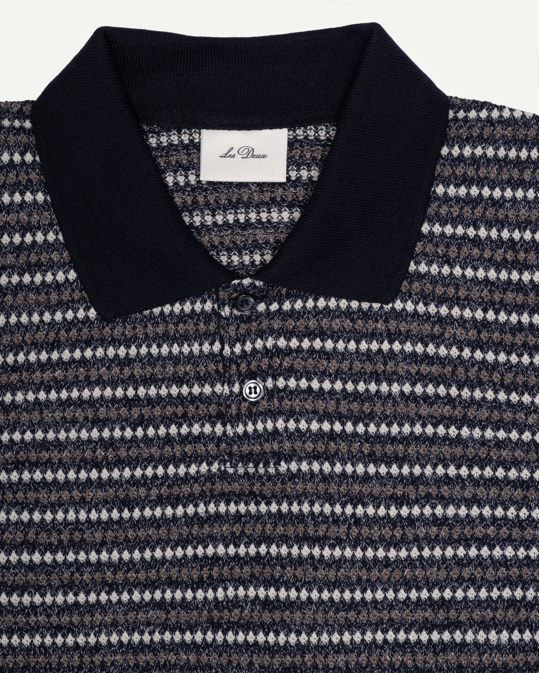 Knitted Stripe Polo