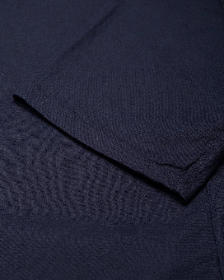 Konrad Cotton Linen Short-Sleeve Shirt - Dark Navy