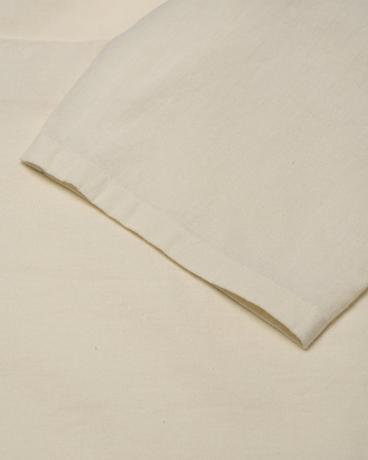 Konrad Cotton Linen Short Sleeve Shirt - Eggnog White