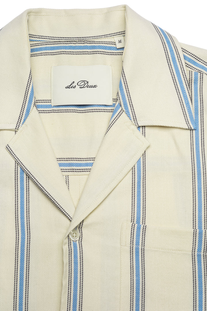 Lawson Stripe Short-Sleeve Shirt - Eggnog White