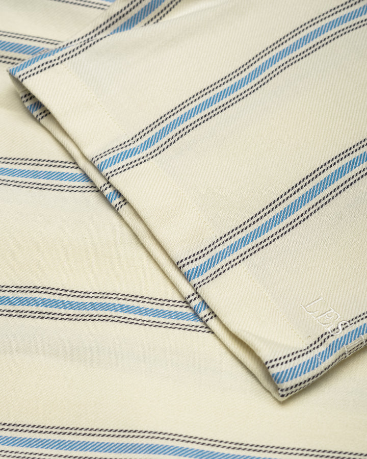 Lawson Stripe Short-Sleeve Shirt - Eggnog White