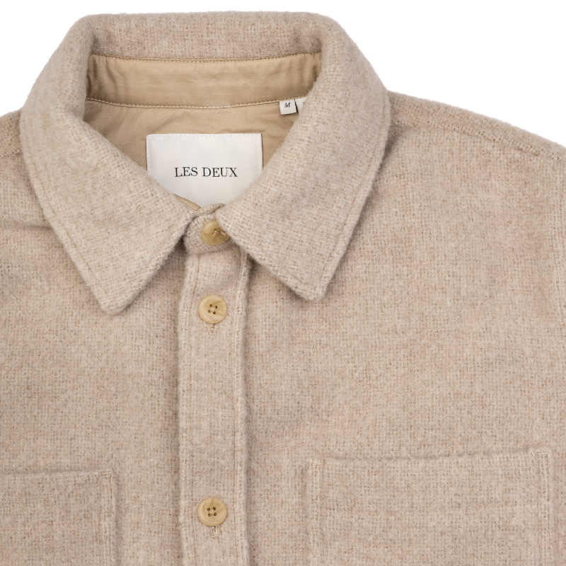 Lennon Bouclé Overshirt Close Up
