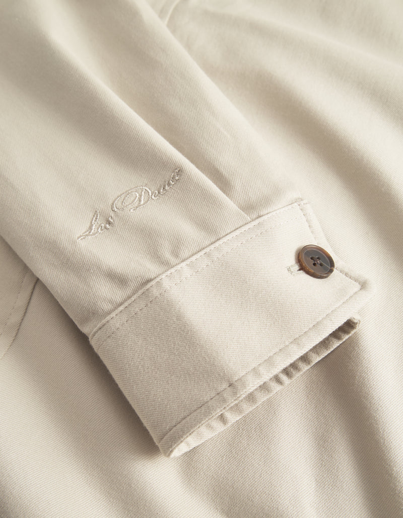 Les Deux Como Coach Wool Jacket Ivory Close Up Sleeve