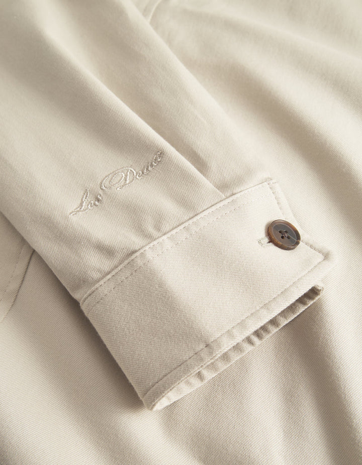 Les Deux Como Coach Wool Jacket Ivory Close Up Sleeve