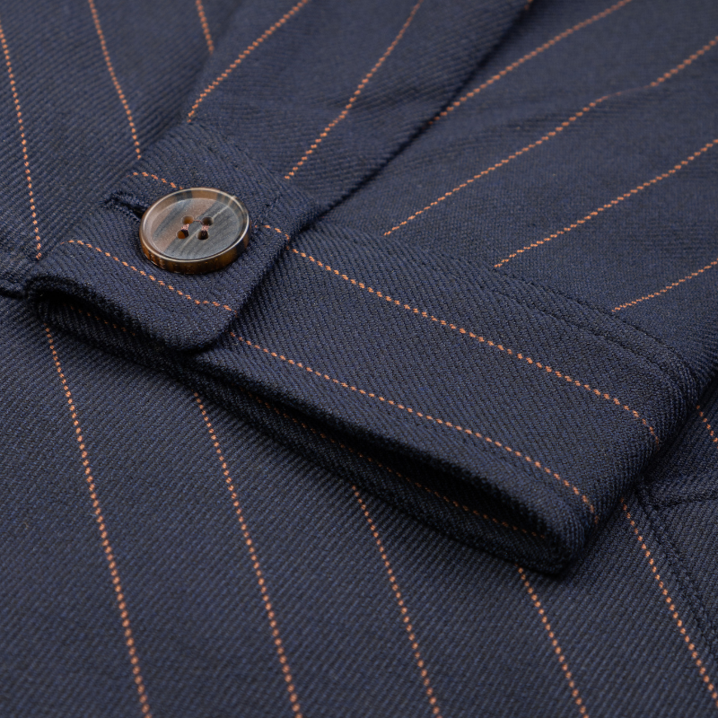 Les Deux Marseille Pinstripe Hybrid Jacket Sleeve