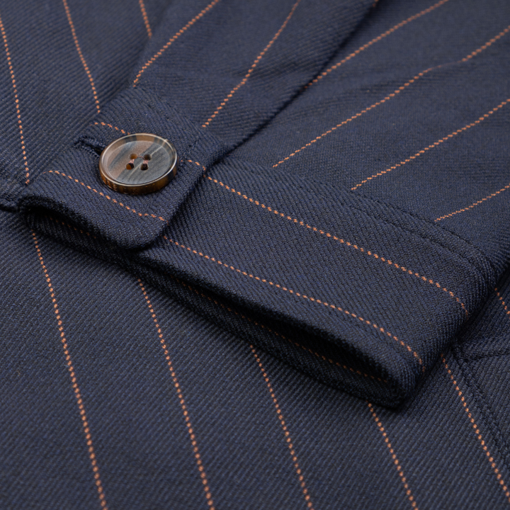 Les Deux Marseille Pinstripe Hybrid Jacket Sleeve