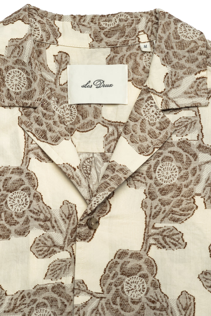 Lesley Flower Jacquard Shirt - Ivory