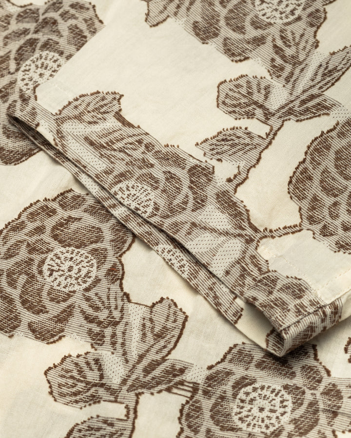 Lesley Flower Jacquard Shirt - Ivory