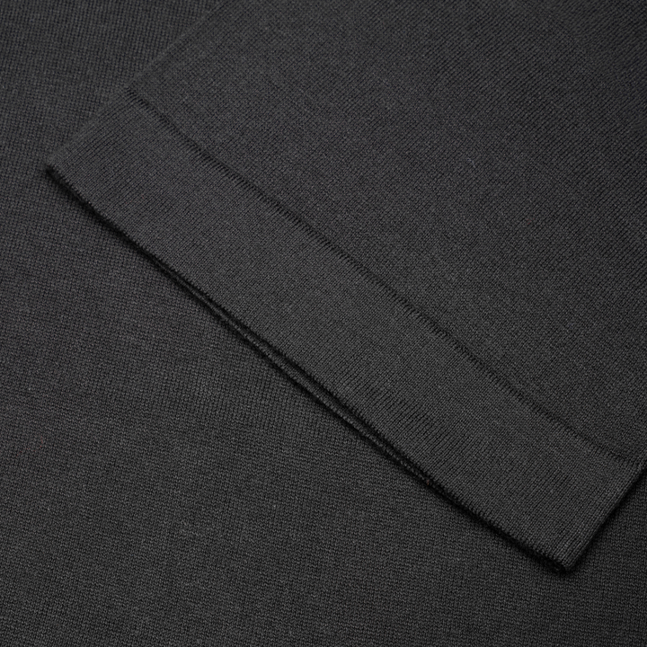 Lorca Merino Wool T-Shirt - Black - Sleeve