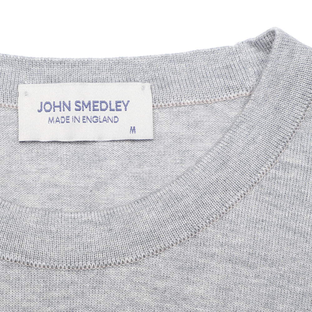 Lorca Merino Wool T-Shirt - Silver - Collar