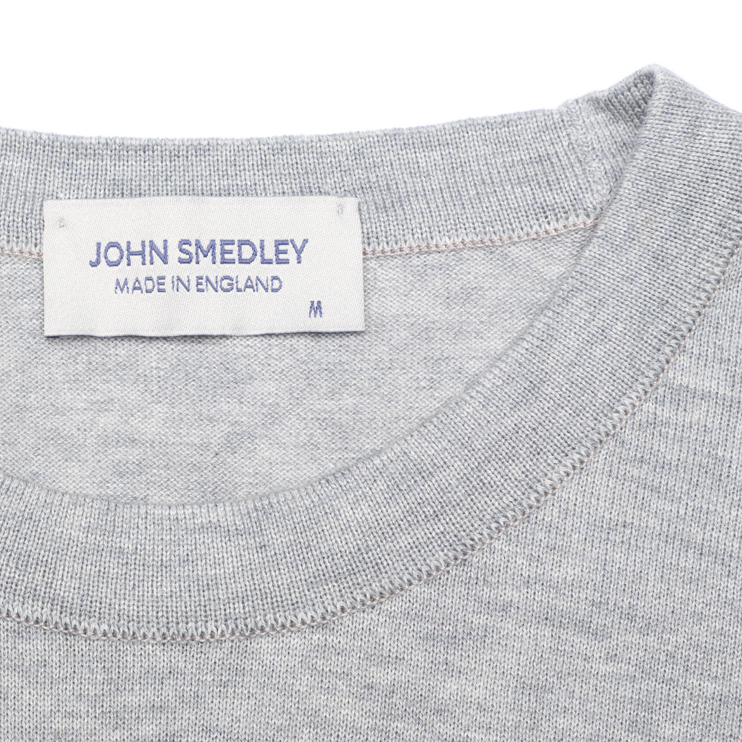 Lorca Merino Wool T-Shirt - Silver - Collar