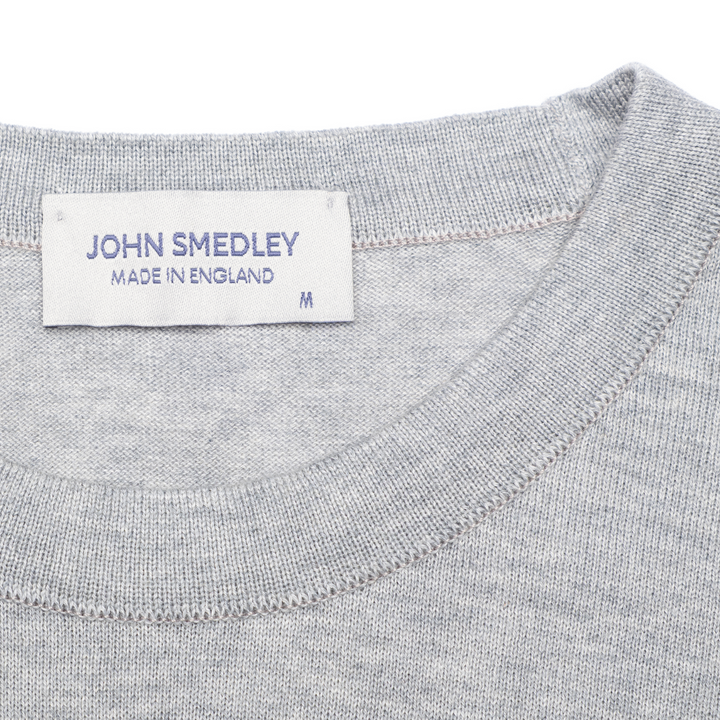 Lorca Merino Wool T-Shirt - Silver - Collar