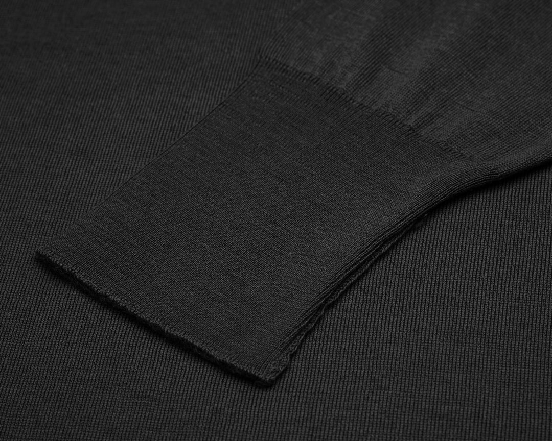Marcus Merino Wool Jumper - Black
