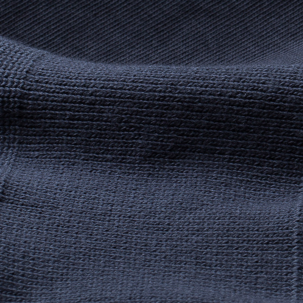 Merz B. Schwanen 2M06 THE ORIGINALS Vintage Machine Refined Classic Fit Long Sleeve Henley Ink Blue Sleeve