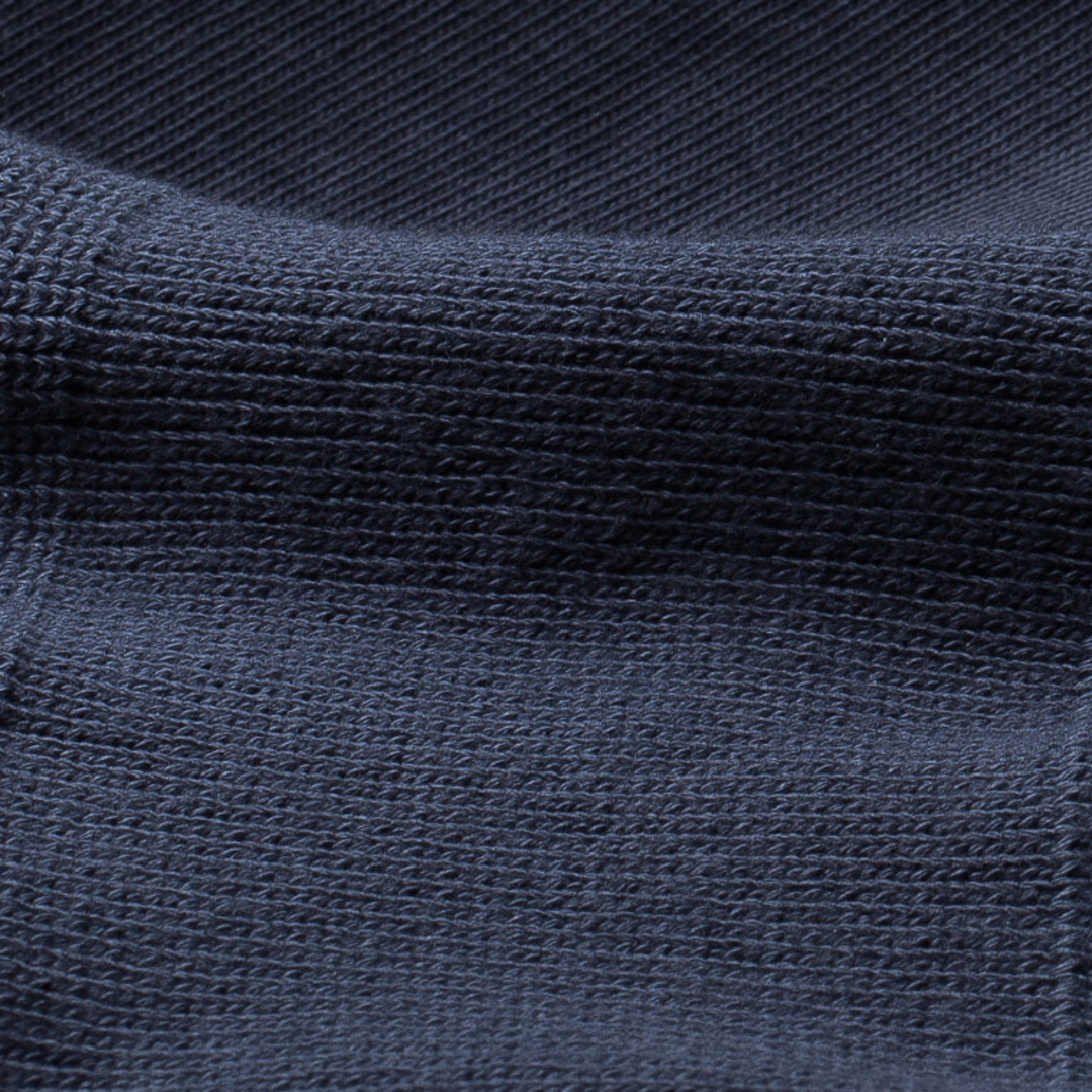 Merz B. Schwanen 2M06 THE ORIGINALS Vintage Machine Refined Classic Fit Long Sleeve Henley Ink Blue Sleeve