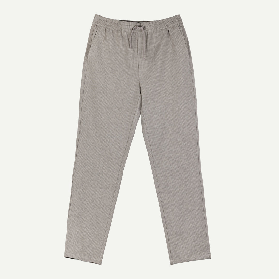Mini Check Drawstring Pants - Bungee Cord Brown