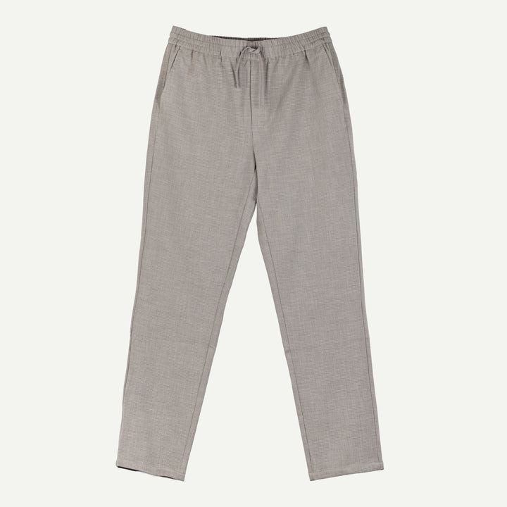 Mini Check Drawstring Pants - Bungee Cord Brown