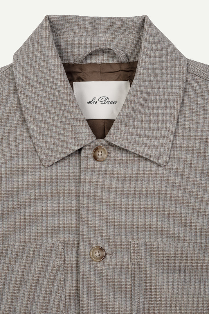 Mini Check Hybrid Jacket - Bungee Cord Brown