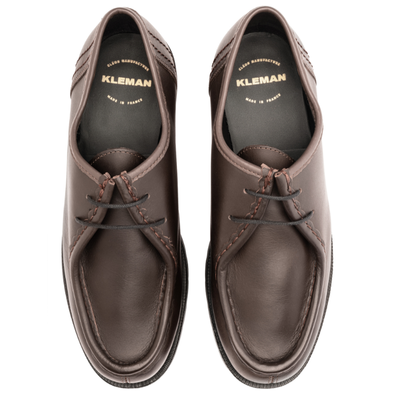 Padror - Leather Tyrolean Shoes - Marron Noir - Top