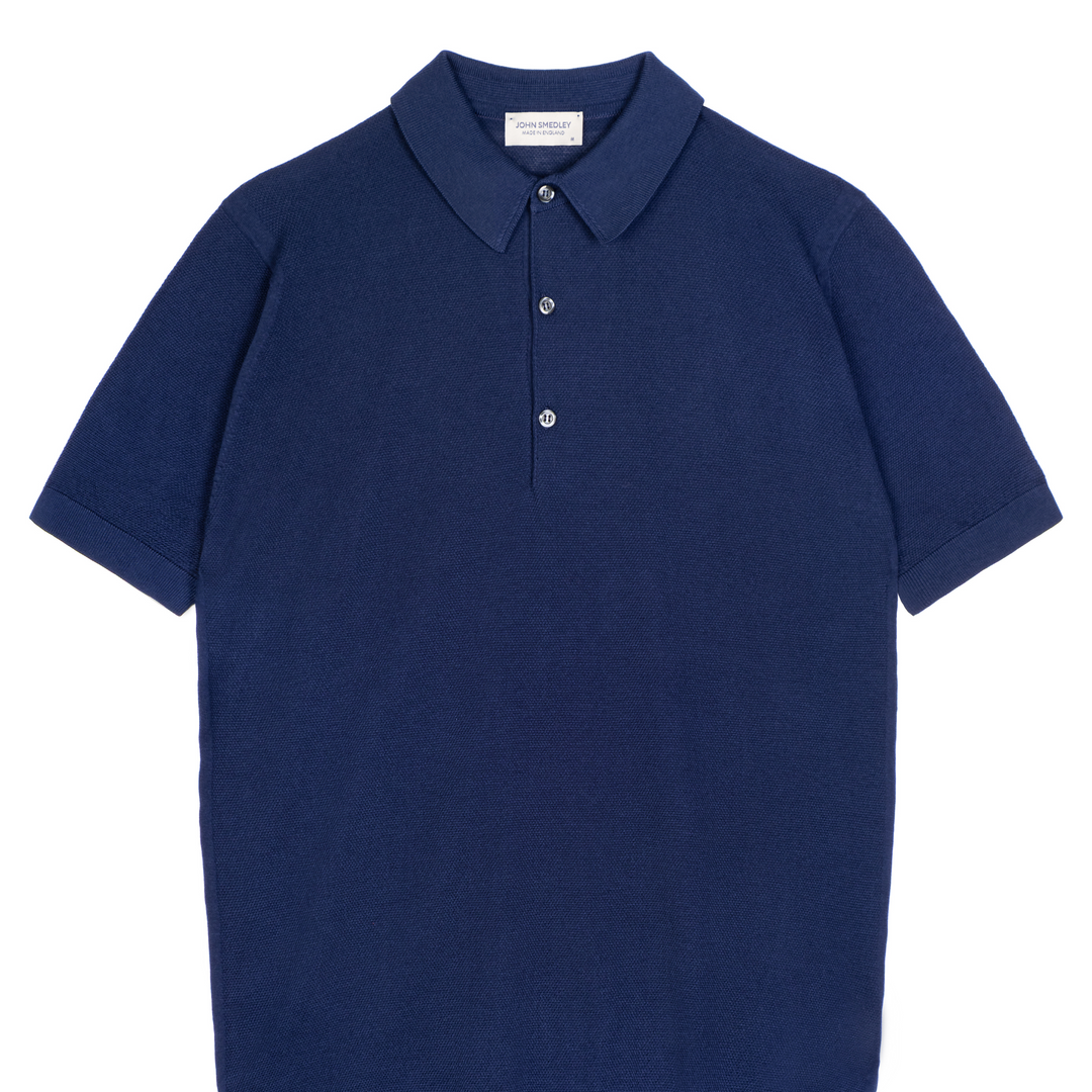 Roth Merino Wool Polo Shirt - Navy