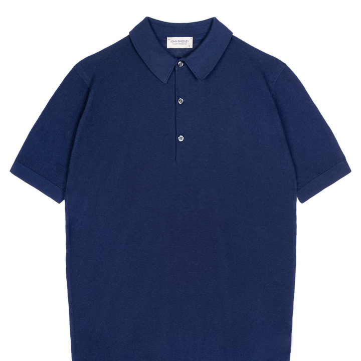 Roth Merino Wool Polo Shirt - Navy