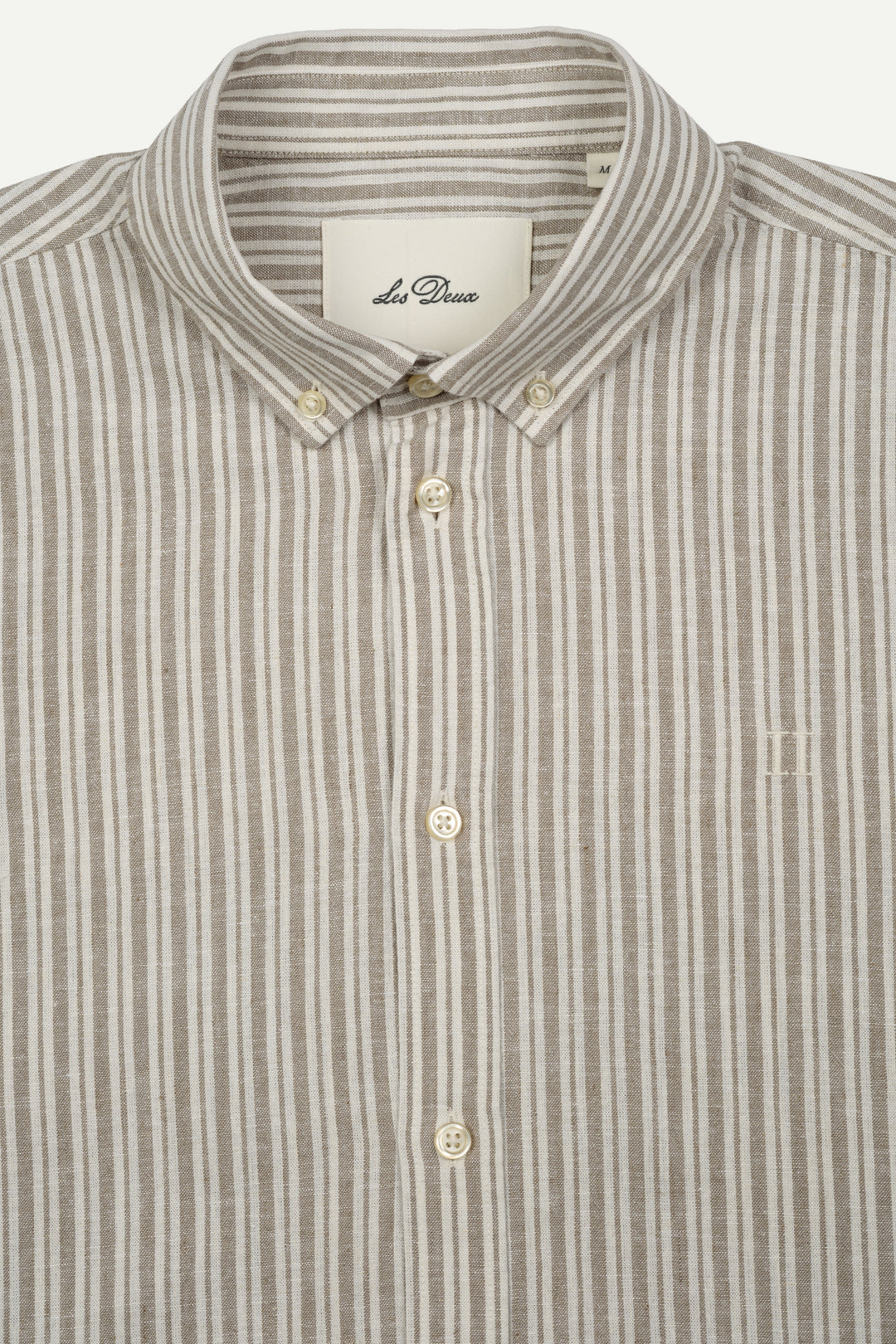 Stripe Cotton-Linen Shirt - Dark Sand